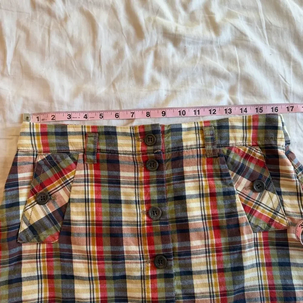 Y2K VINTAGE J. Crew Plaid Mini Skirt 8